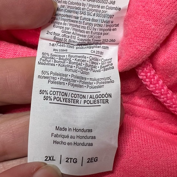 NWOT Doja Cat Cropped Graphic Pullover Sweatshirt Highlighter Pink Women 2XL - Picture 5 of 8